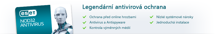 Legendární antivirová ochrana ESET NOD32 Antivirus