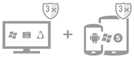 Antivirová ochrna pro 3 zařízení a 3 mobily ikonka: Ochrana 3 + 3